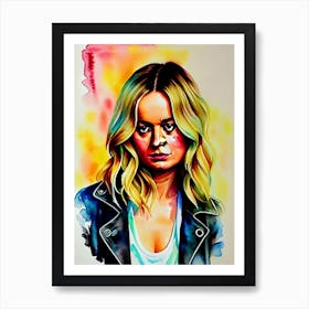 Brie Larson In Room Watercolor 3 Art Print