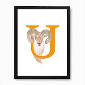 U For Urial Art Print