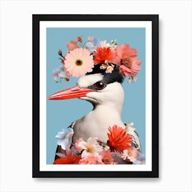 Bird With A Flower Crown Common Tern 1 Art Print