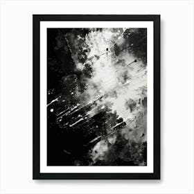 Space Abstract Black And White 4 Art Print