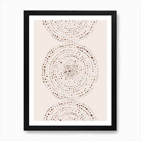 Dot Circles Bohemian Art Print