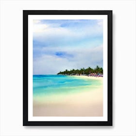 Boracay Beach, Philippines Watercolour Art Print