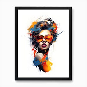 Woman In Sunglasses Art Print