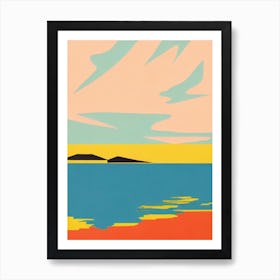 Montauk Beach New York Midcentury Art Print