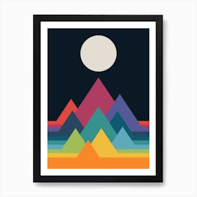 Whimsical Mountains  Art Print