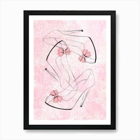 Pink Heels Art Print