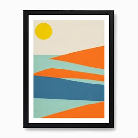 Playa De Bolonia Cadiz Spain Midcentury Art Print