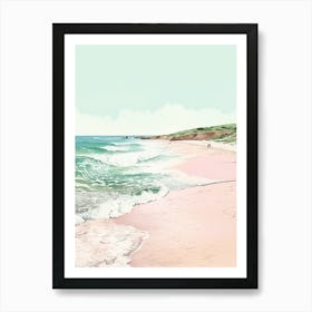 A Sketch Of Elafonisi Beach, Crete Greece 2 Art Print