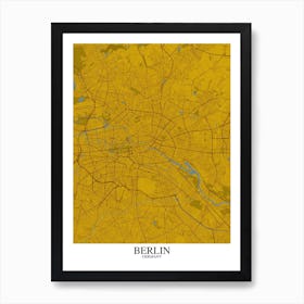 Berlin Yellow Blue Art Print