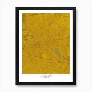 Berlin Yellow Blue Art Print