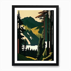 Olympic National Park United States Of America Retro Art Print