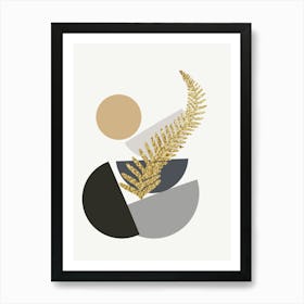 Gold Fern Art Print