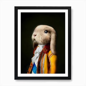 St Olaf The Rabbit Pet Portraits Art Print