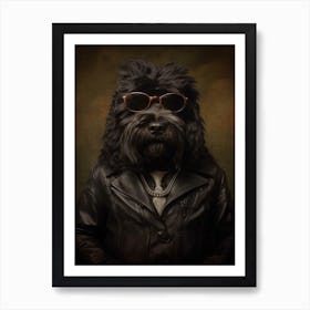 Gangster Dog Black Russian Terrier 3 Art Print