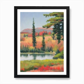 Red Pine Tree Watercolour Art Print