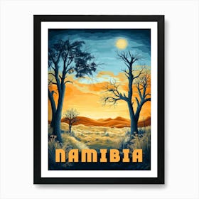 Namibia - Retro African Safari Poster