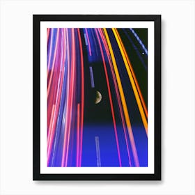 Highway to the moon Art Print