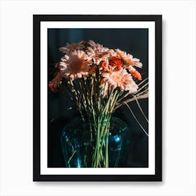 Flowers Light And Shadow Play Art Print