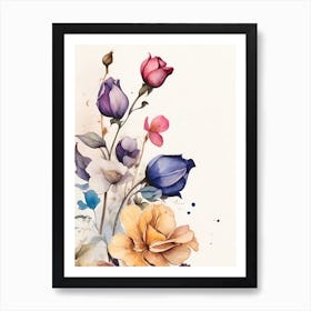 Watercolor Flowers 2 Art Print