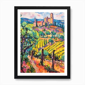 Montepulciano Italy 3 Fauvist Painting Art Print