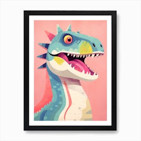 Colourful Dinosaur Eotyrannus 3 Art Print