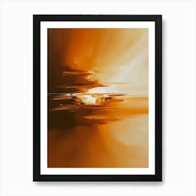 Abstract - Orange Sunset Art Print