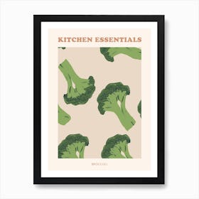 Broccoli Pattern Illustration Poster Art Print