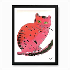 Pink Cat 5 Art Print