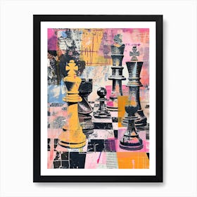 Kitsch Chess Collage 3 Art Print