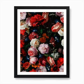 Antique Dutch Vintage Flower Garden Art Print