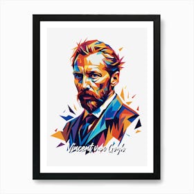 Vincent Van Gogh Portrait WPAP Pop Art Art Print