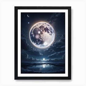 Full Moon Canvas Art Print Art Print