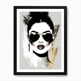 Fashion Girl In Sunglasses Poster