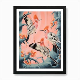 Vintage Japanese Inspired Bird Print Hoopoe 3 Art Print