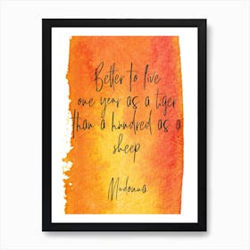 Madonna Quote Art Print