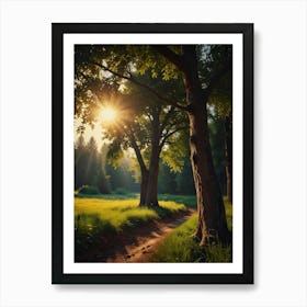 Sunrise In The Forest 3 Art Print