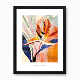 Colourful Flower Illustration Poster Bird Of Paradise 4 Art Print