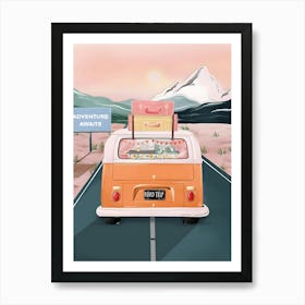 Campervan Travel Art Print