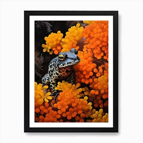 Fire Bellied Toad Realistic 3 Art Print