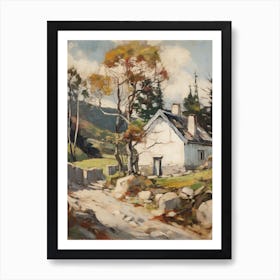 Small Cottage Countryside Farmhouse Painting 7 Art Print