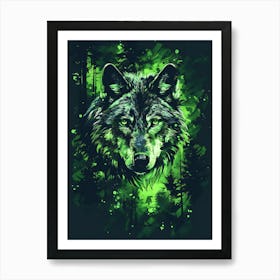 Wolf In The Jungle 18 Art Print