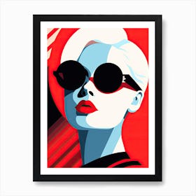 Woman With Sunglasses Art Print