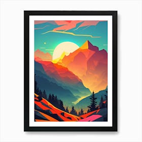 Landscape Painting 3 Art Print