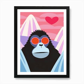 Little Mountain Gorilla 1 Wearing Sunglasses Art Print