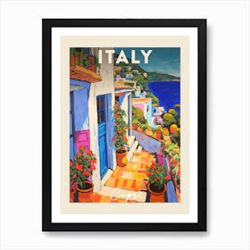 Capri Italy 2 Fauvist Painting  Travel Poster Art Print