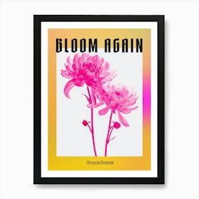 Hot Pink Chrysanthemum 3 Poster Art Print