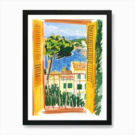 Travel Poster Happy Places Mallorca 4 Art Print