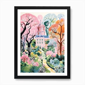 Dumbarton Oaks Usa Modern Illustration 1 Art Print