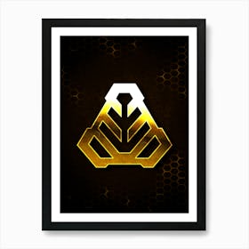 Gold Rocket League 2 Art Print