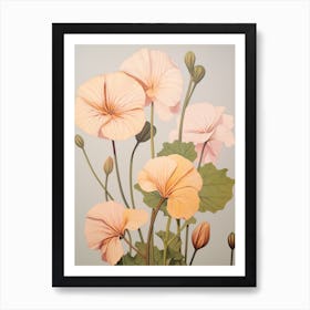 Floral Illustration Nasturtium 4 Art Print